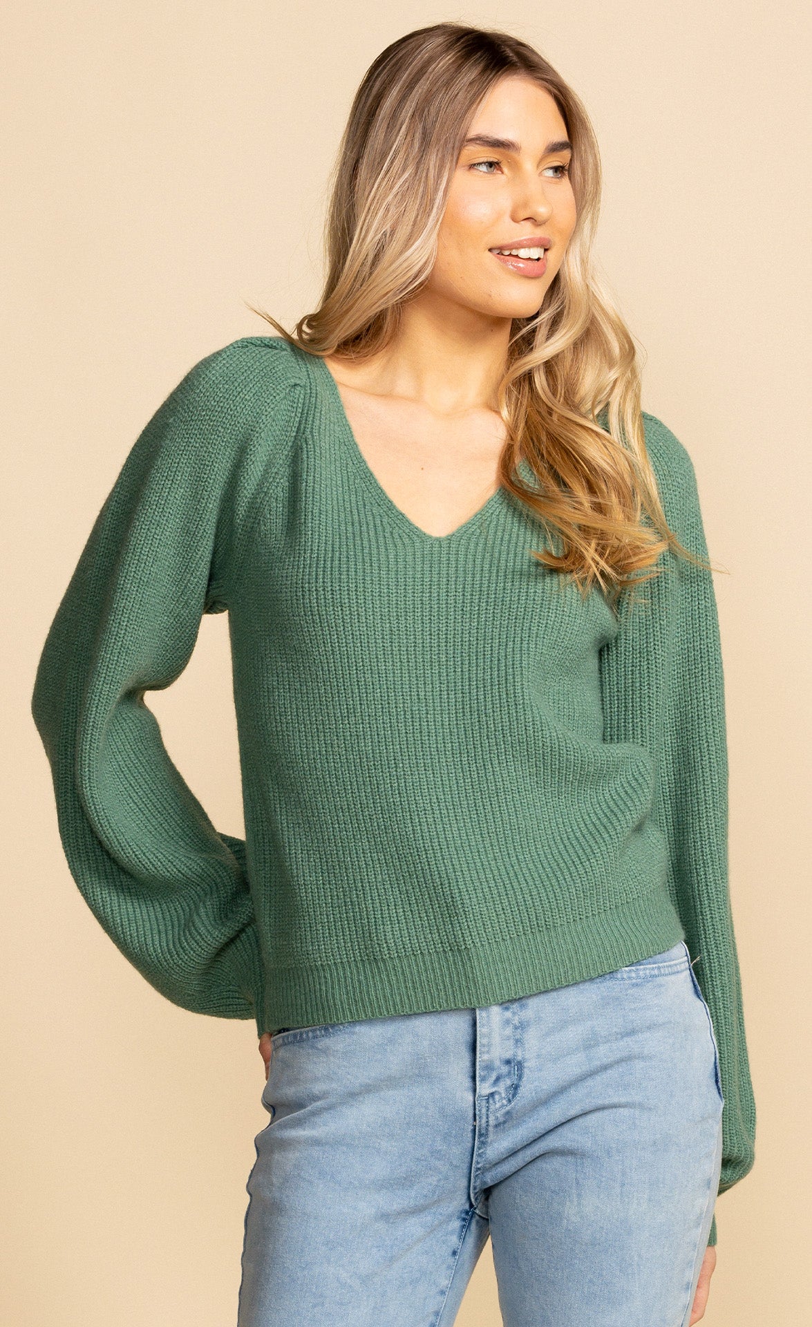 Kaylee Knit Sweater Green - Pink Martini Collection
