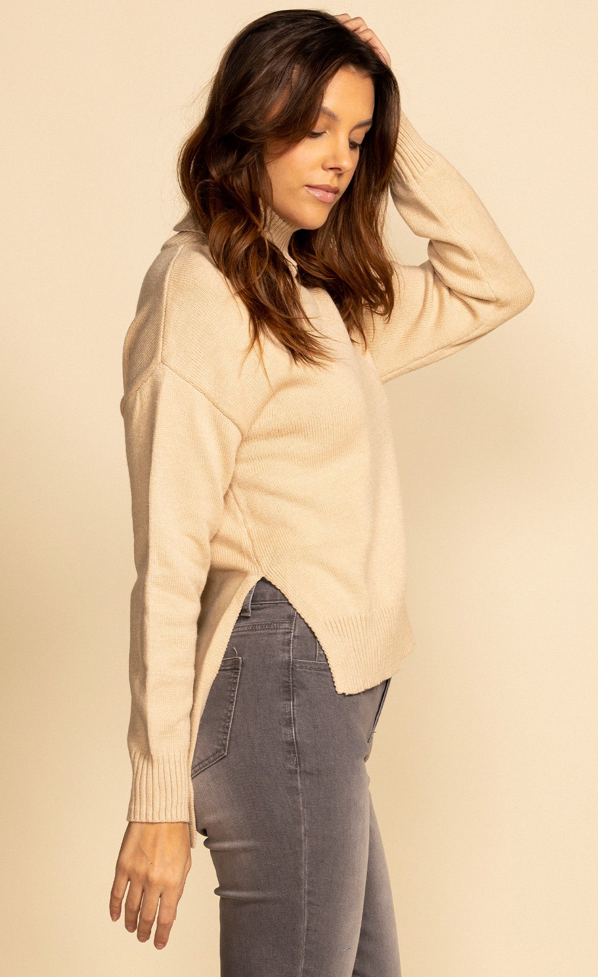 Piper Sweater Beige - Pink Martini Collection