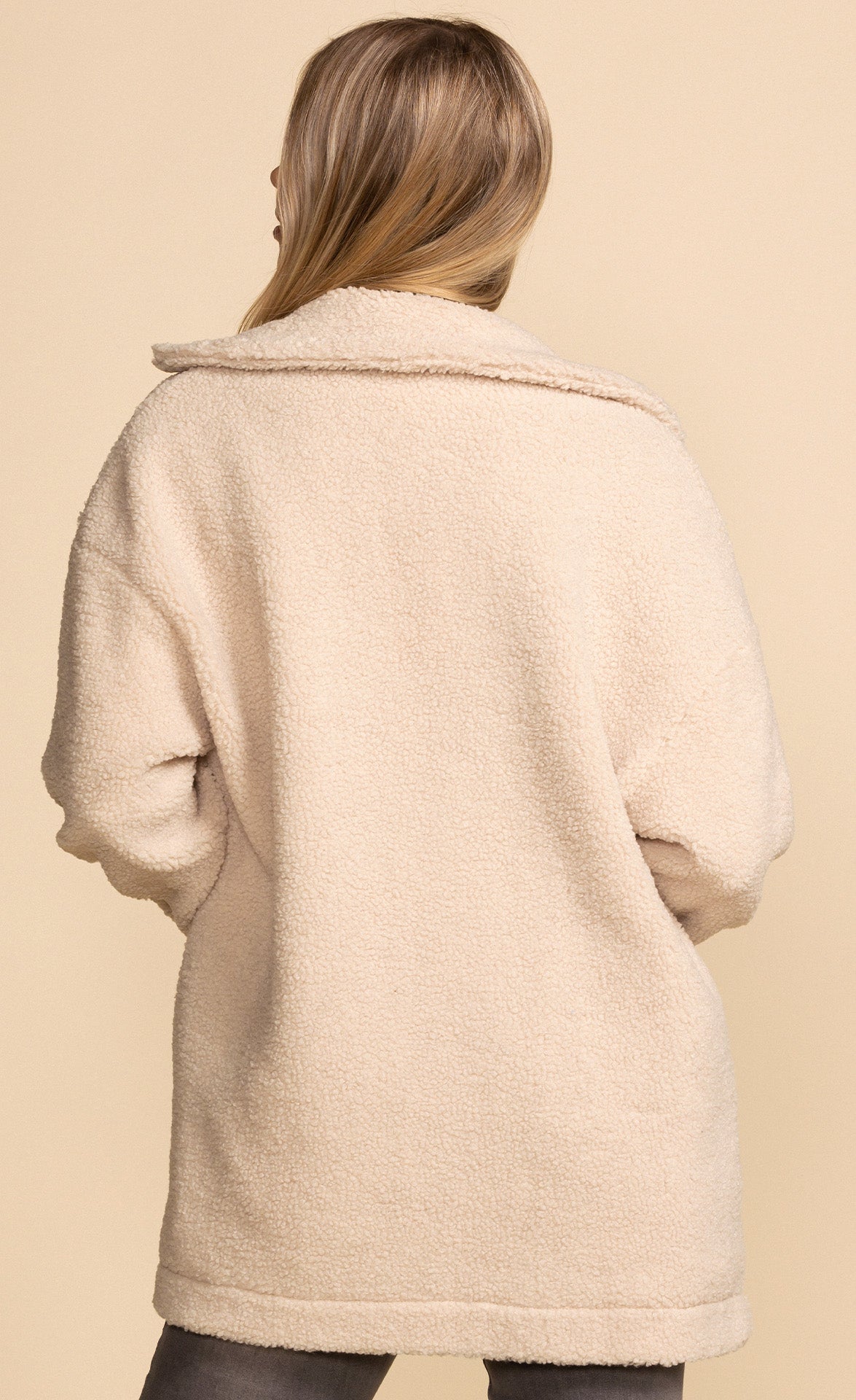 Narla Teddy Coat Beige - Pink Martini Collection