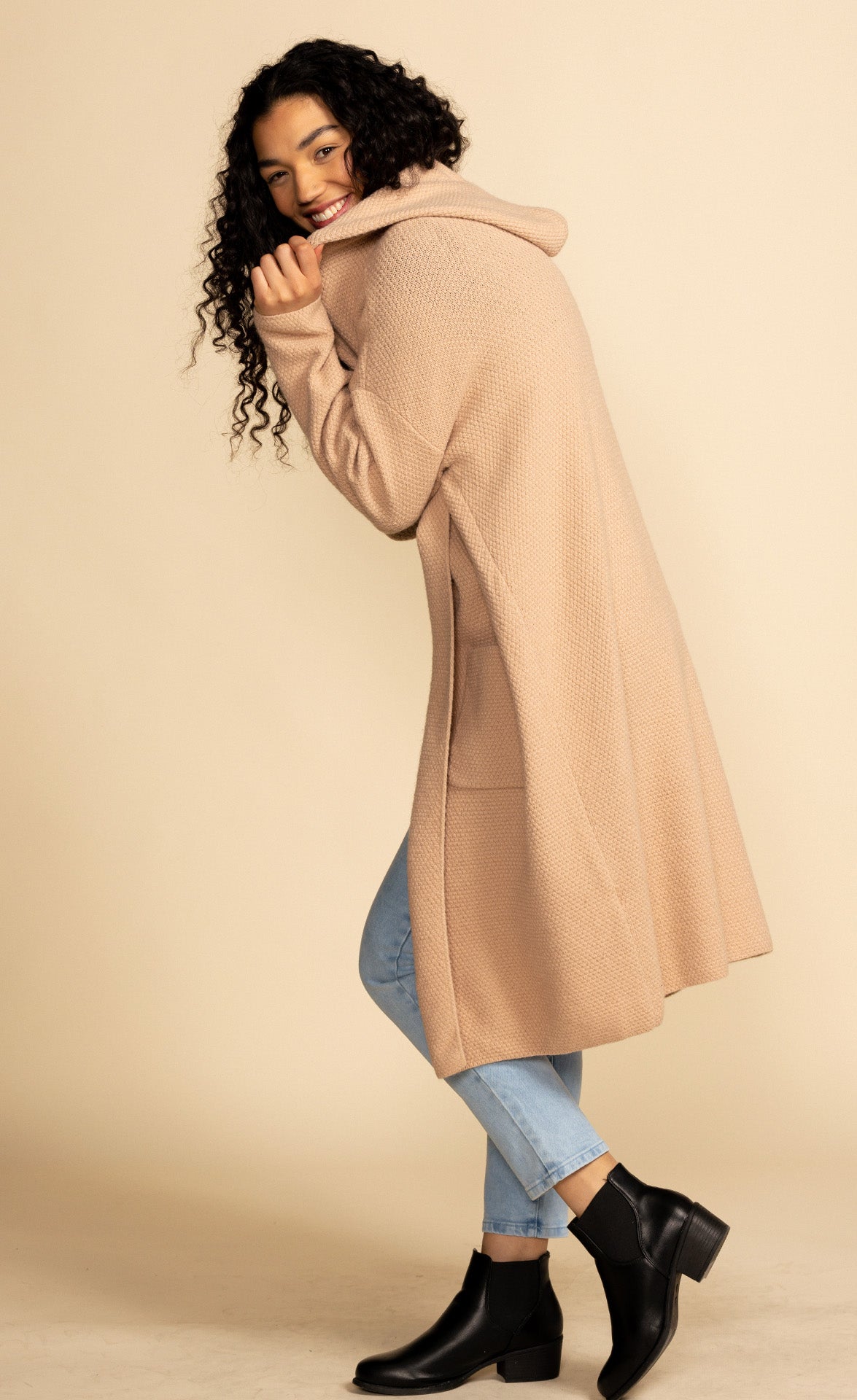 The Kate Hoodie Taupe - Pink Martini Collection