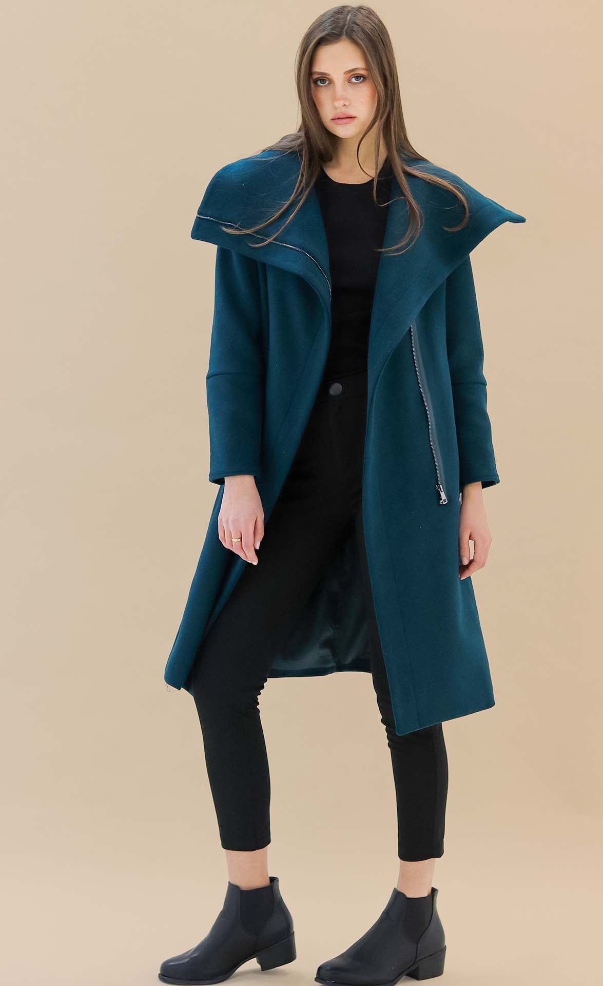 Phoebe Coat Forest Green - Pink Martini Collection