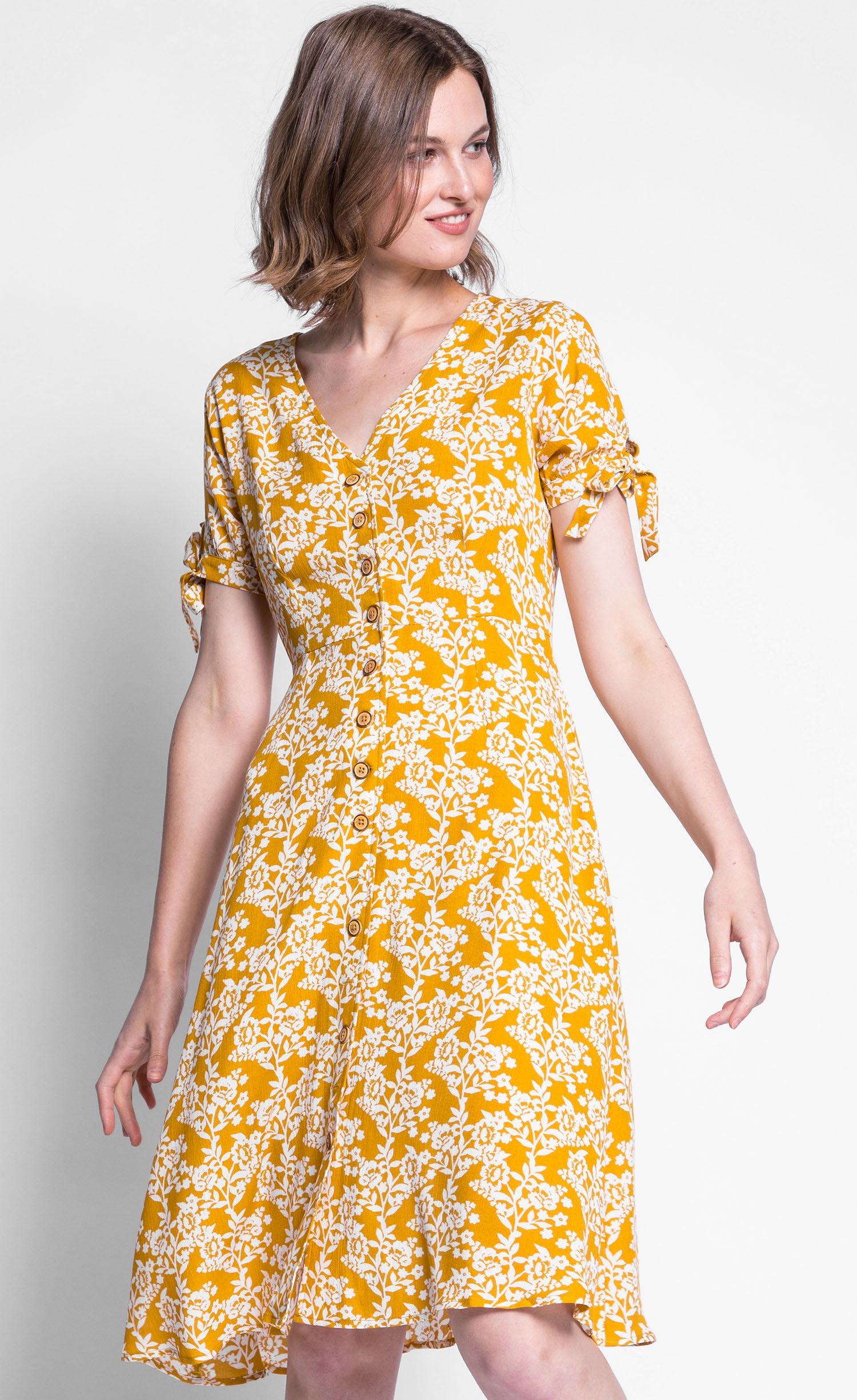 The Mia Dress Yellow - Pink Martini Collection