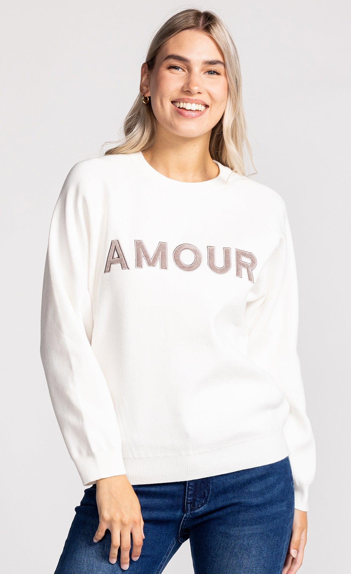 That's Amour Sweater White - Pink Martini Collection
